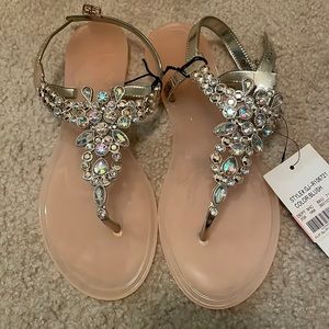 Jelly Sandals embellished rose gold